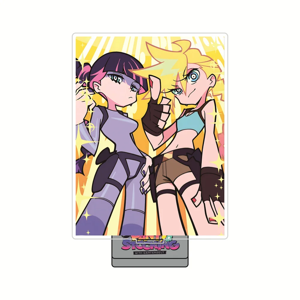 Panty & Stocking 15cm Style Acrylic Stand Figures Keychain Manga Art Print Anime Collectible Standee Desk Decor Gift for Fans