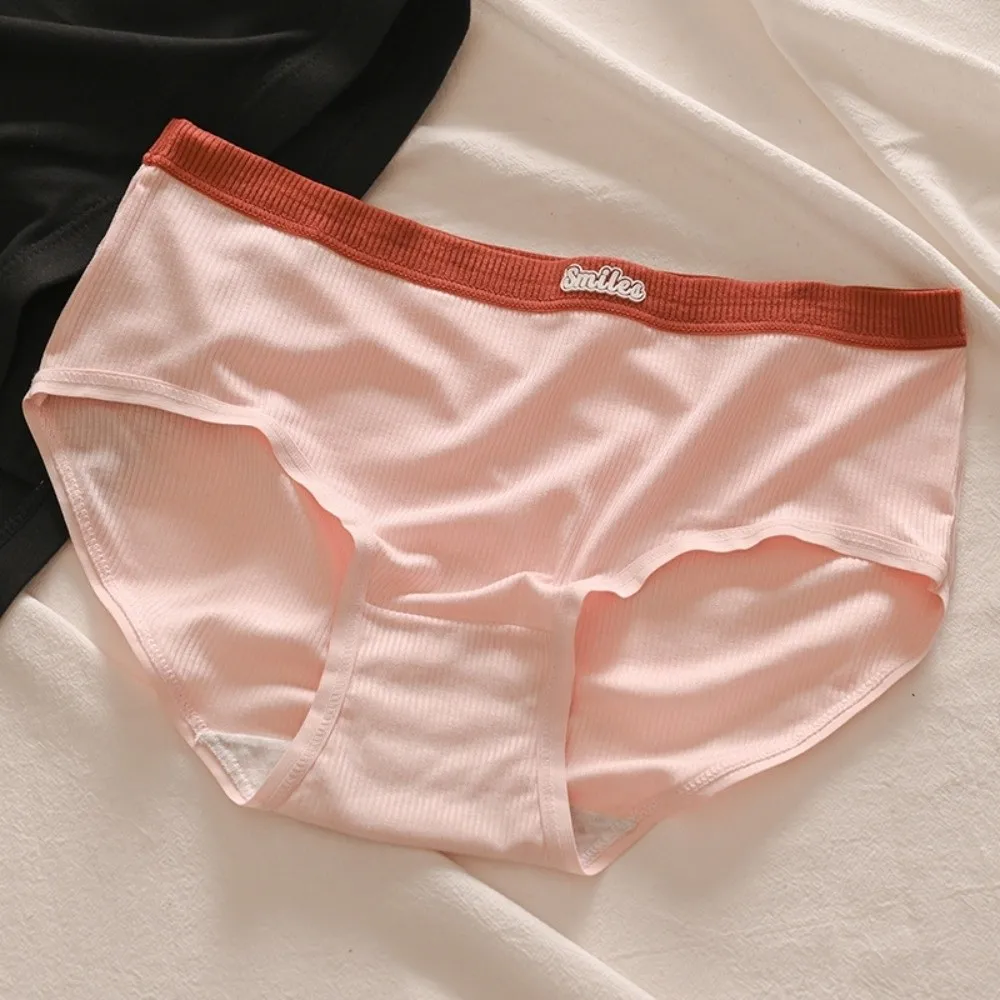 

6Pcs Middle Waist Women Panties Set English Letter Underwear Cute Student Briefs Comfortable Elastic Letter Underpants Lady