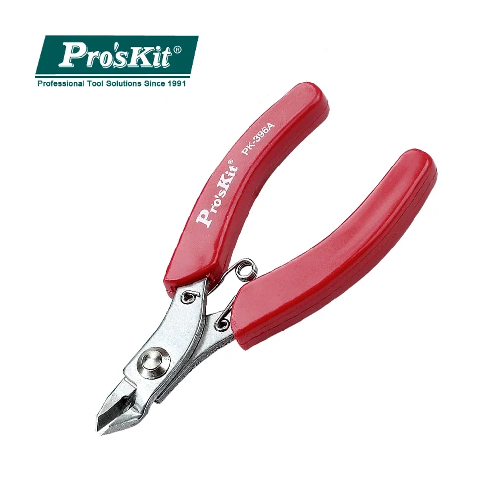 Alicate de Corte Diagonal de Proskit 1pk396a com Cabo Vermelho para Corte de Agulha Aço Inoxidável