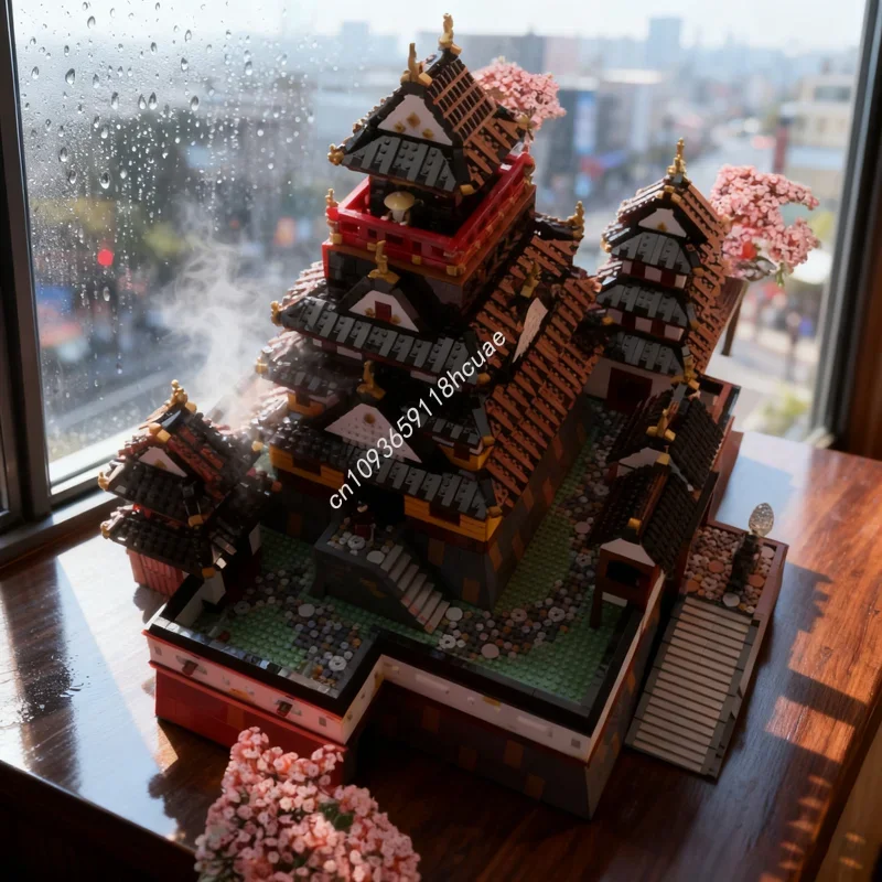 

10076pcs MOC Medieval Japan Shogun Castle Ninjia Model Building blocks Architecture DIY creative toy idea Christmas gift Kids