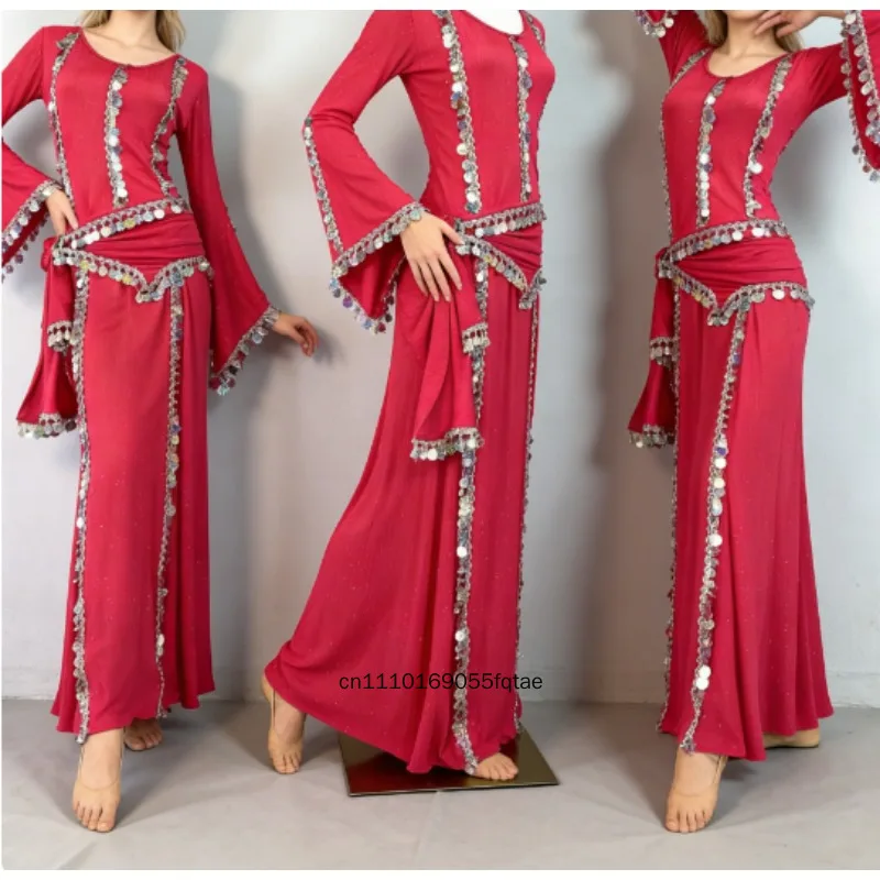 

Belly Dance Costume Set For Women & Kids Professional Shaabi Baladi Saidi Oriental Dance Dress For Performance Competition Stage