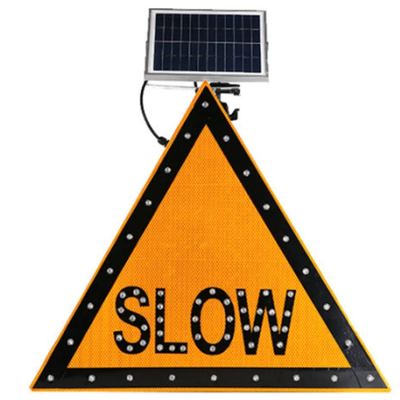 Triangle Solar powered LED light traffic warning lights traffic signs