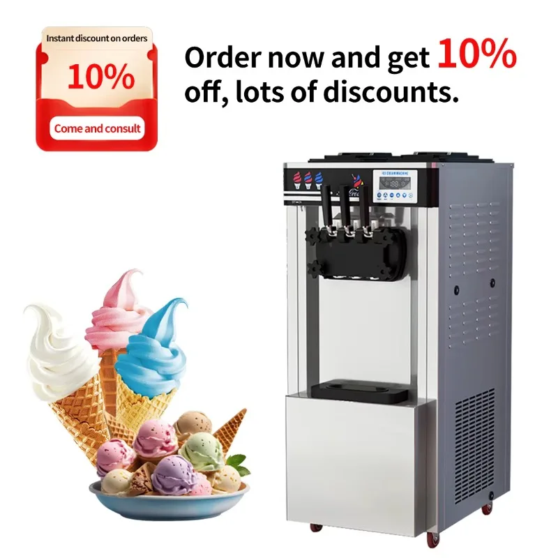 Soft Ice Cream Machine Heat Insulated Cabinet Wall Reduces Compressor Working Load To Extend Whole Machine Service Life