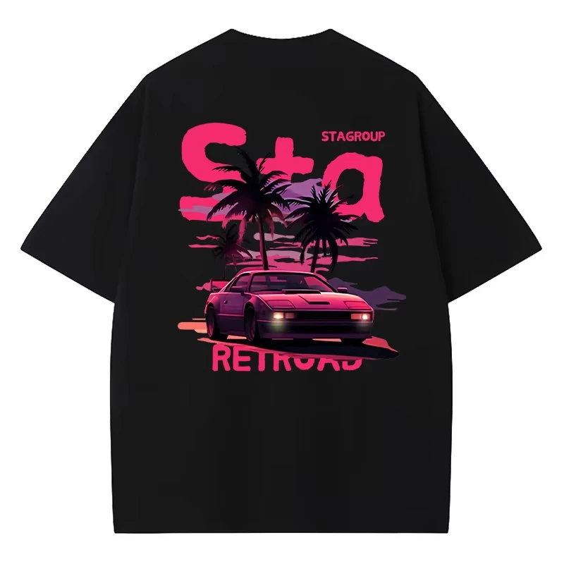 

Футболка с короткими рукавами в американском стиле, 2025 г., популярная мужская и женская футболка из плотного хлопка с короткими рукавами, повседневный универсальный свободный топ