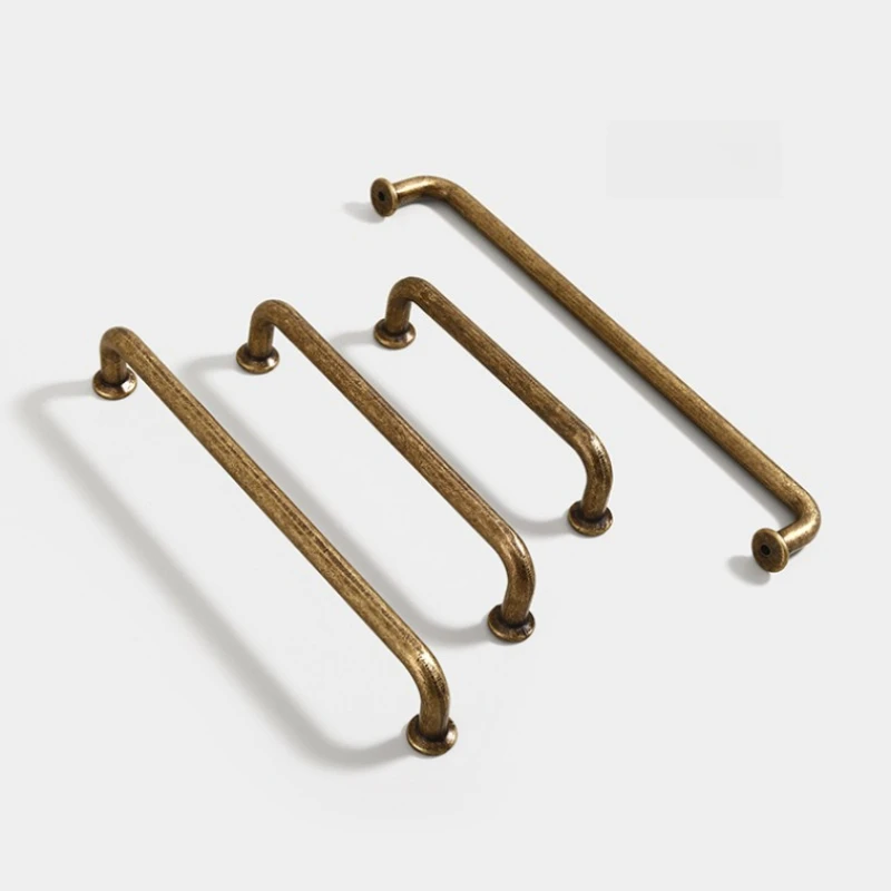 Simple Vintage Cabinet Door Pull Handle Antique Brass Nickel Drawer Wardrobe Wine Cabinet Cupboard Pull Black Furniture Hardware