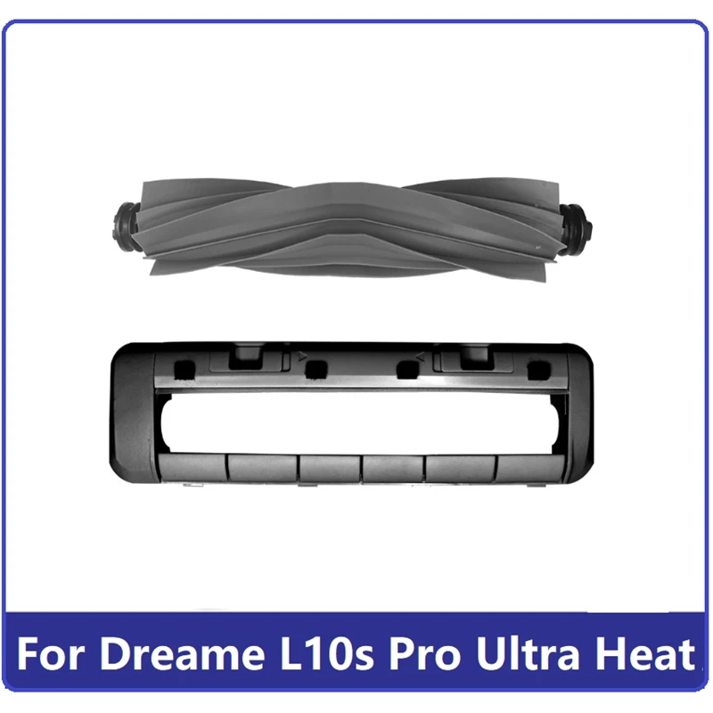 2PCS For Dreame L10s Pro Ultra Heat Vacuum Cleaner Replacement Spare Parts Main Brush Cover Rubber Roller Brush