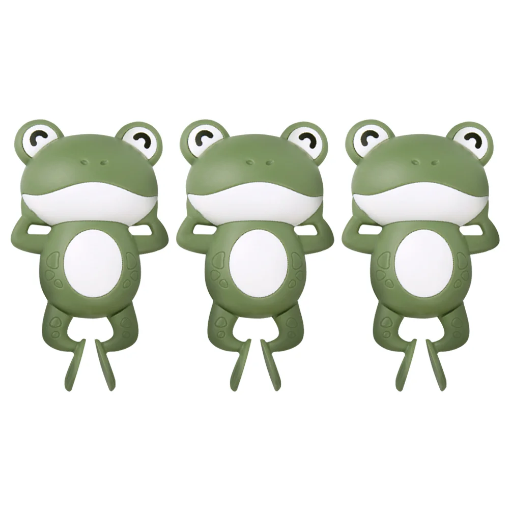 

3 Pcs Wind-up Frog Baby Toys Bathing Playthings Clockwork Frogs Kids Educational Plastic Child