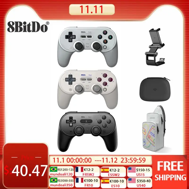 Top 8Bitdo Pro 2 Bluetooth Game Controller Wireless Joystick Gamepad for Switch PC macOS Android Steam Raspberry Pi Game