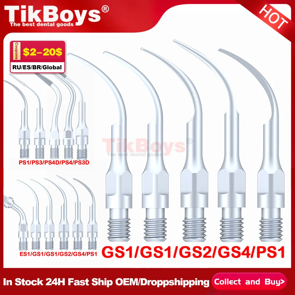 

Ultrasonic Tip for Scaling Endo Perio GS1 PS1 ES1 ES4 ES14 for Sirona Teeth Whitening Prophy Odontologia Instrument Files Tool