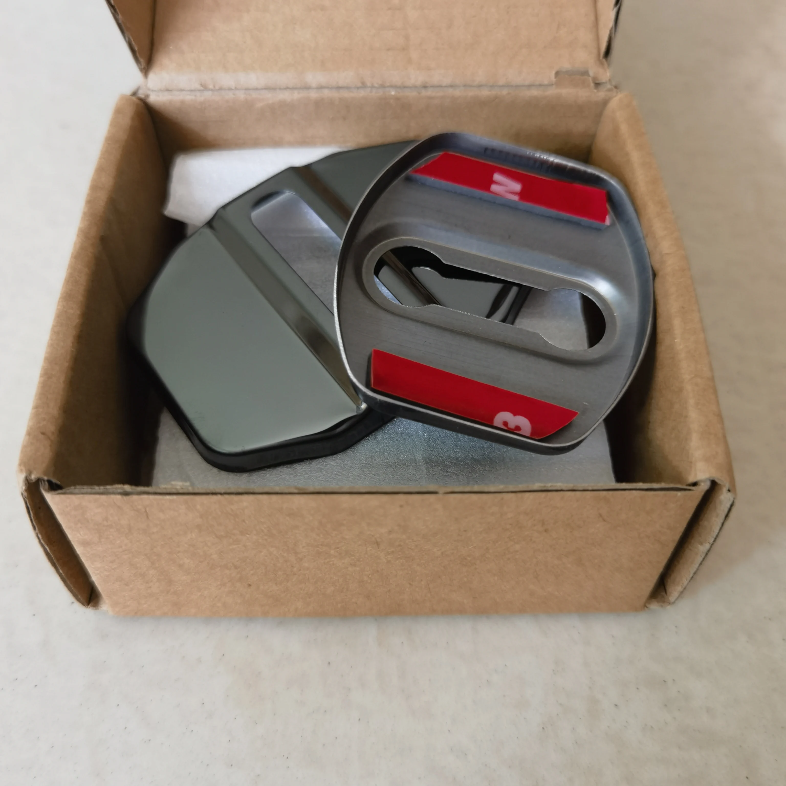 

4pcs Black B Badge Lock Buckle Cover Car Door Lock Cover Protective Case for Brabus Mercedes Benz A/B/C/E/S/G Brabus Lock Cover