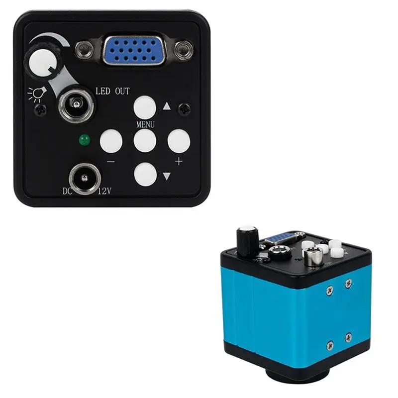 [NEW A09R!】 13MP VGA Video Microscope Camera 1080P With 1-130X Zoom C-Lens And Brightness Adjustable Light For Phone Repair EU P