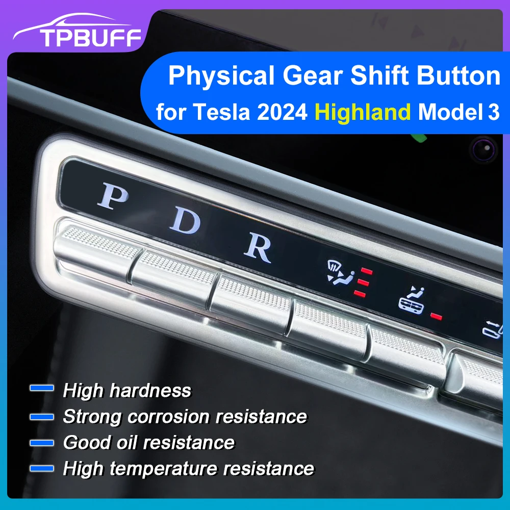 Physical Gear-Shift Button for Tesla Highland Model 3 2024 Multi-function Center Control Panel Switch Buttons 2024 Accessories