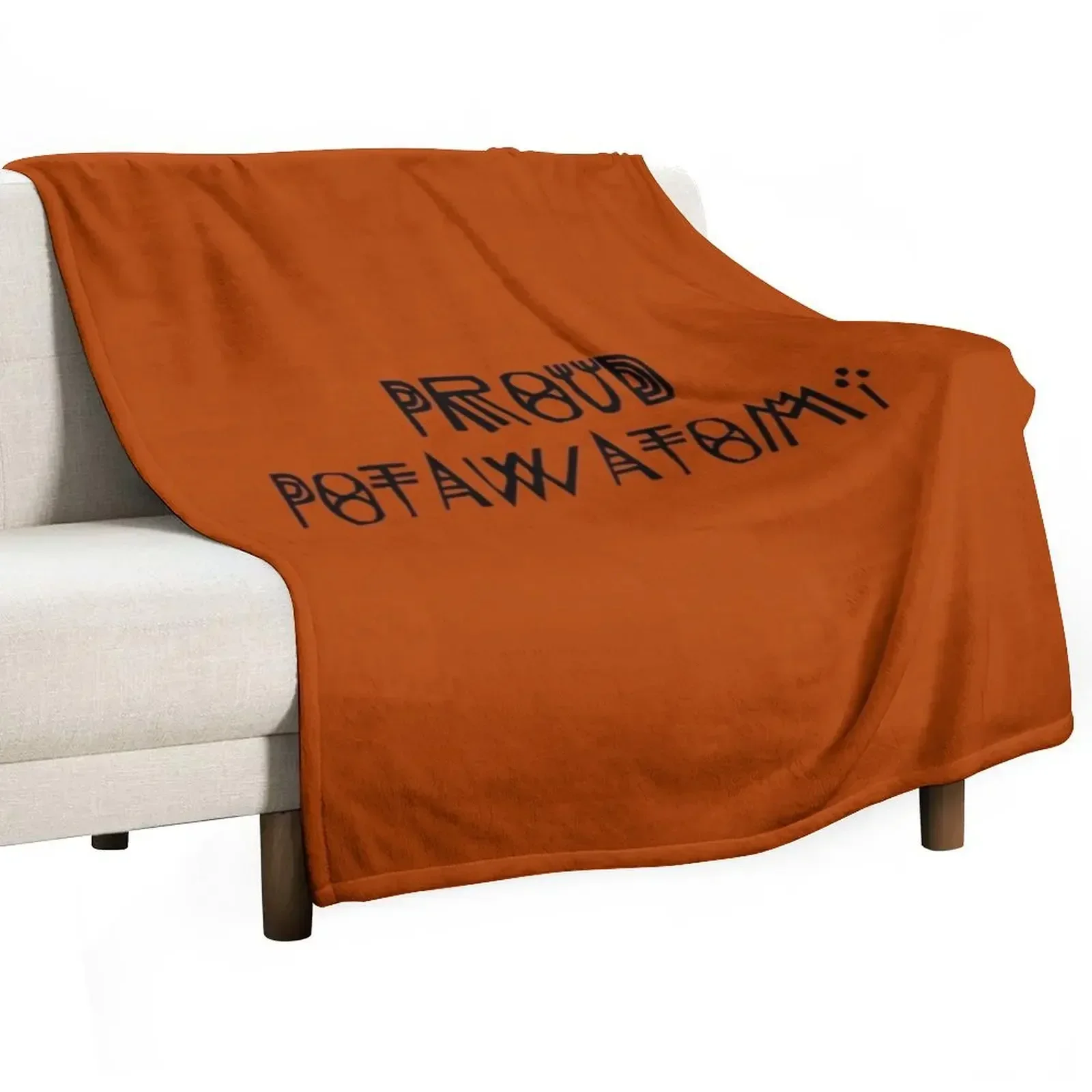 Proud Potawatomi Throw Blanket Flannels Plush Luxury Thicken Plaid on the sofa Blankets