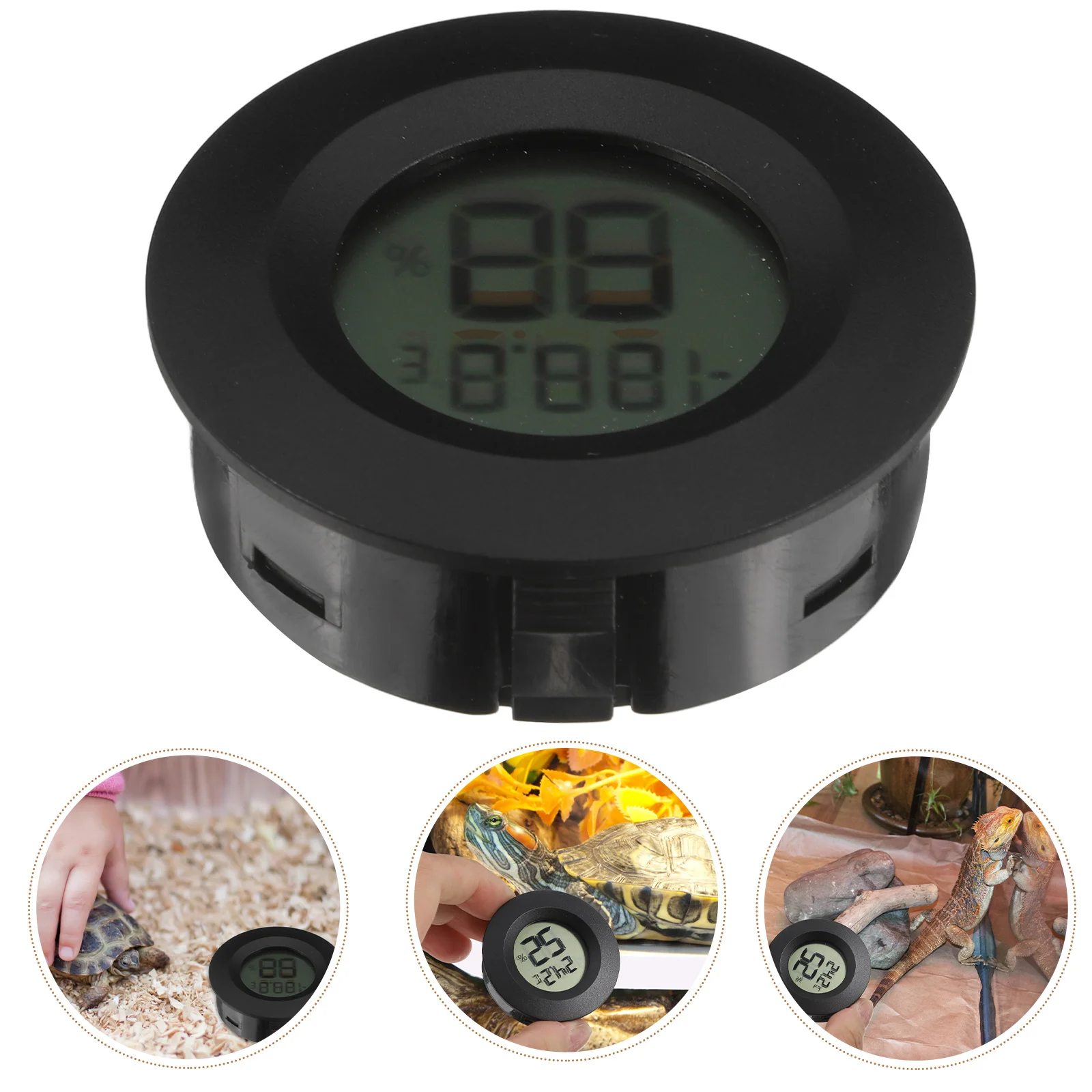 

Digital Thermometer Hygrometer LCD Temperature Humidity Meter Indoor Black 45mm Easy Read Display Range -10 to 70°C for Homes