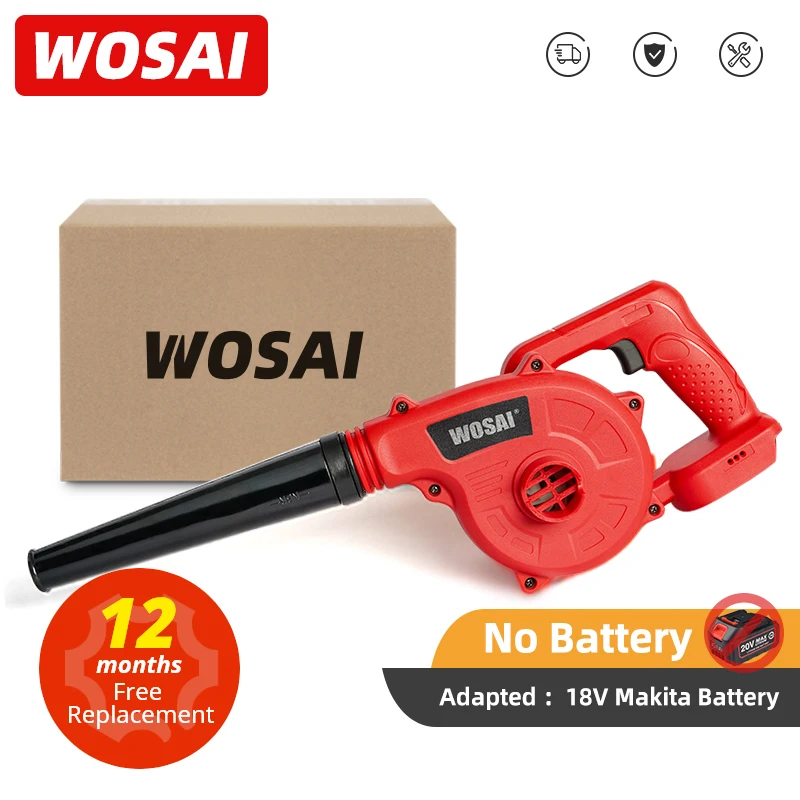 Wosaimtシリーズ20v電動送風機 & サクションハンドヘルドリーフコンピューターダストクリーナー電動工具マキタ用18vリチウムイオンバッテリー