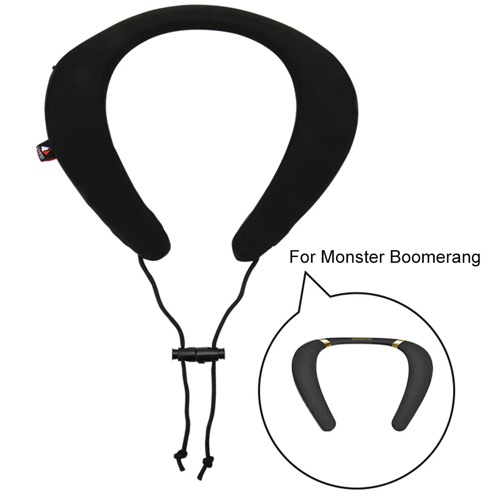 Protective Dust Cover Carrying Bag for Monster Boomerang Neck Speaker Carrying Bag with Anti-Lost Neck Strap Cord Dust Caps