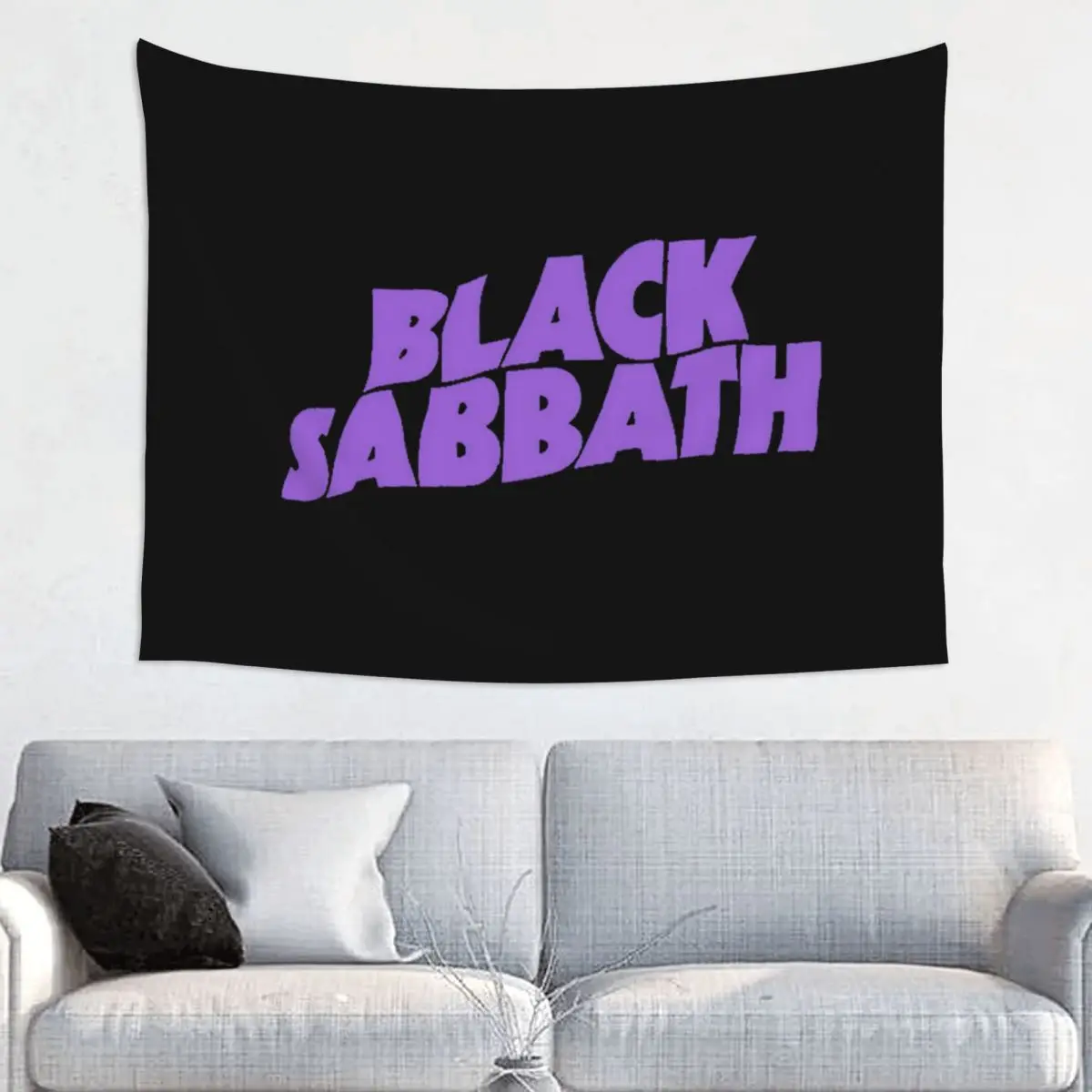 Black Sabbathe Music Tapestry Hippie Polyester Wall Hanging Rock Room Decor Curtain Retro Wall Tapestry