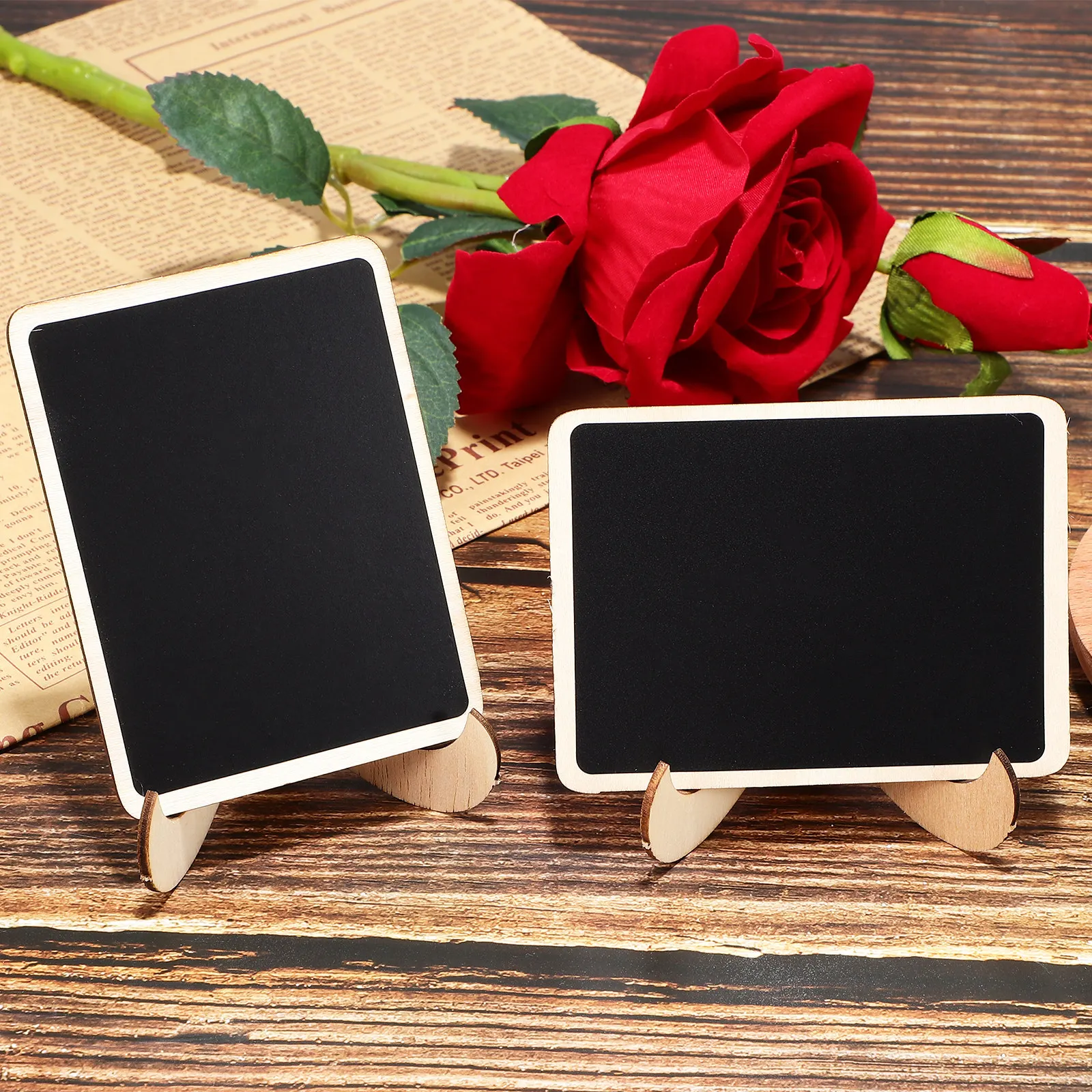 15Pcs Chalkboard Mini Tabletop Signs Small Blackboards for Catering Events Food Display Menu Boards Writing Erasable