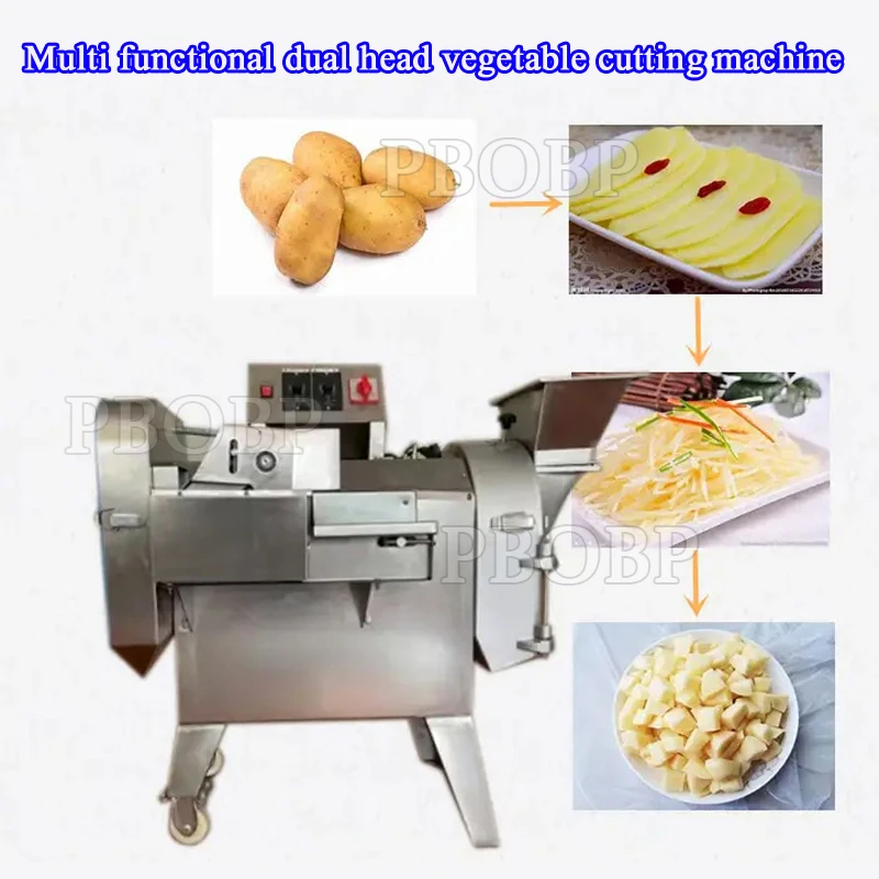 Including Tariffs Shredding Machine Industrial Commercial Potato Slicer Machine Three Feed Ports Shredding Vegetable Machine