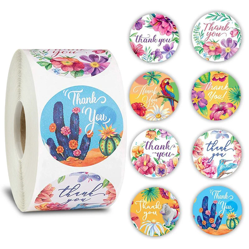 Latest Label Stickers Foil Thank You Stickers 1 roll Taste Business Order Home Hand made Sticker Wedding Envelope Seals