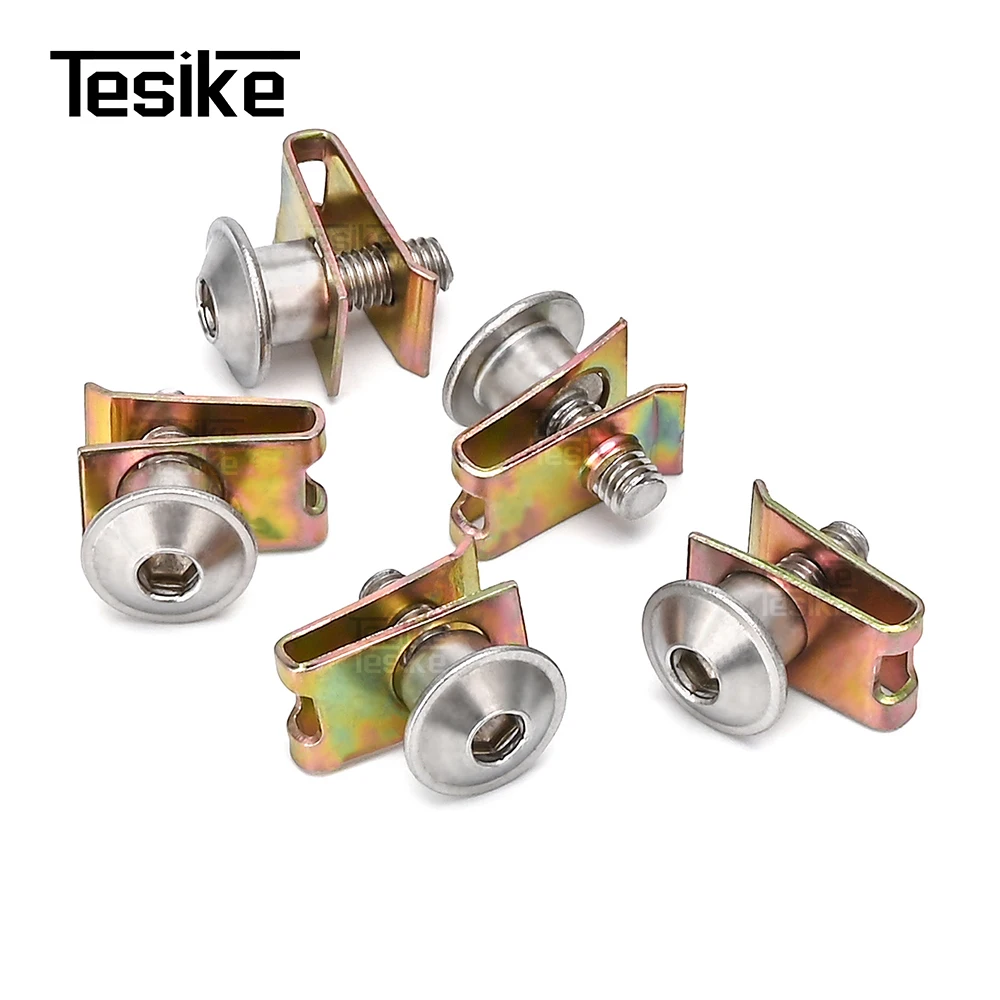 M5 Metal U Shape Clips Speed Nuts Fastener Rivet M5 Motorcycle Panel Fender U-Clip For Suzuki Motorcycle Screws Clips