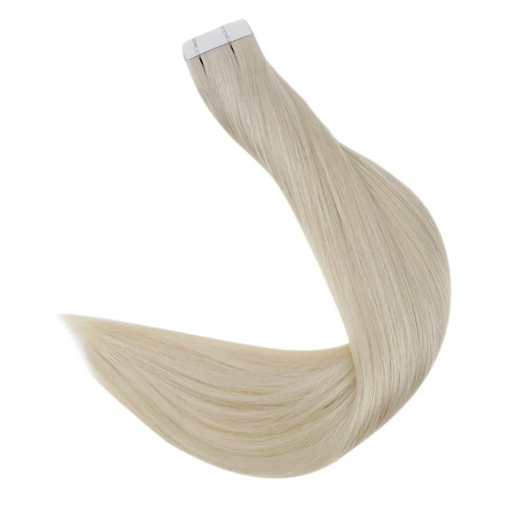 Laavoo fita em extensões de cabelo humano real cabelo brasileiro em linha reta natural 100% cabelo humano real cor pura 12-24 polegada fita no cabelo