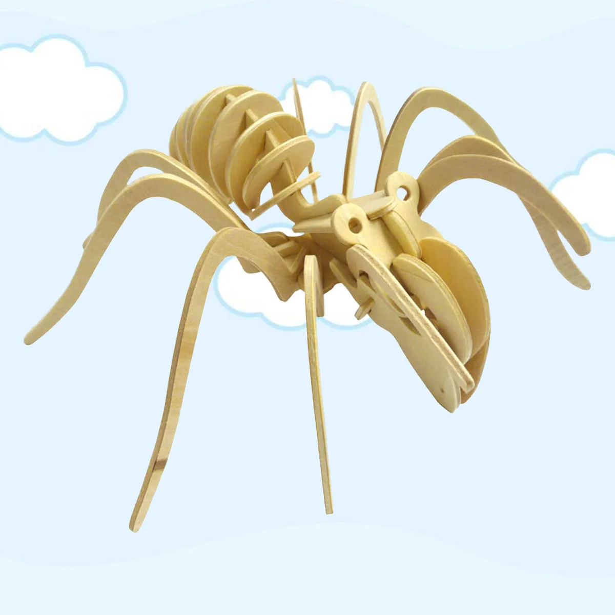 

Wooden Spider 3D Puzzle DIY Creative Educational Assembly Kids Puzzle Improves Imagination Creativity Exercise Ability