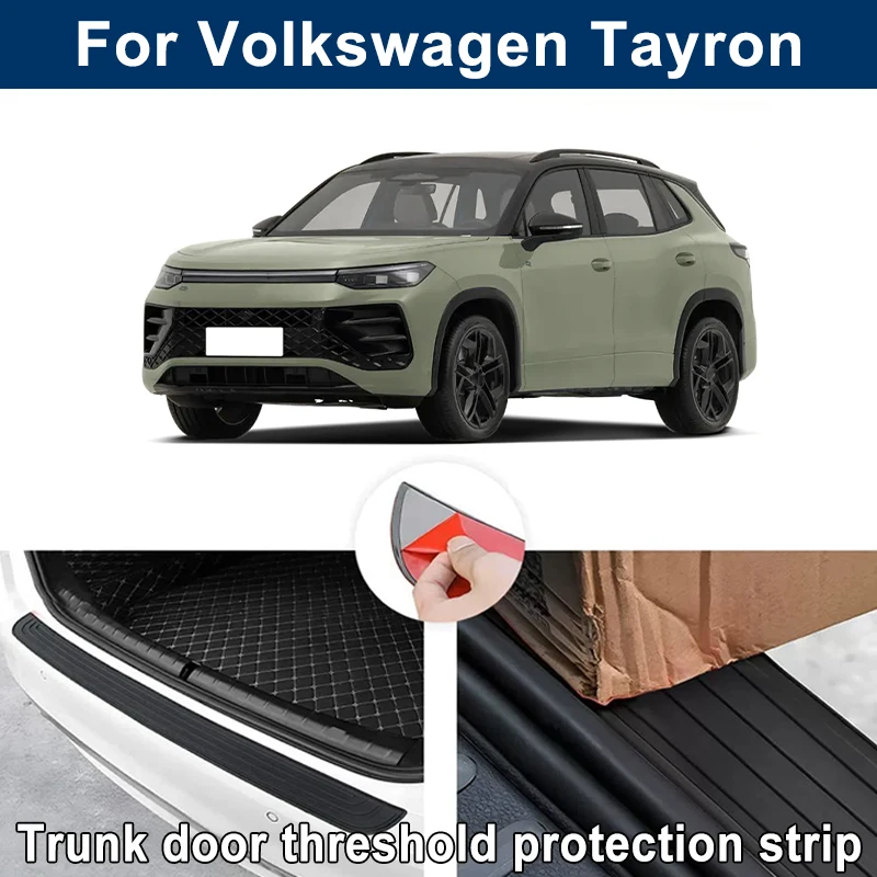 Car Trunk Sill Anti-scratch Guard Strip For Volkswagen Tayron - Rear Bumper Rubber Protector Decorative Cover Sticker