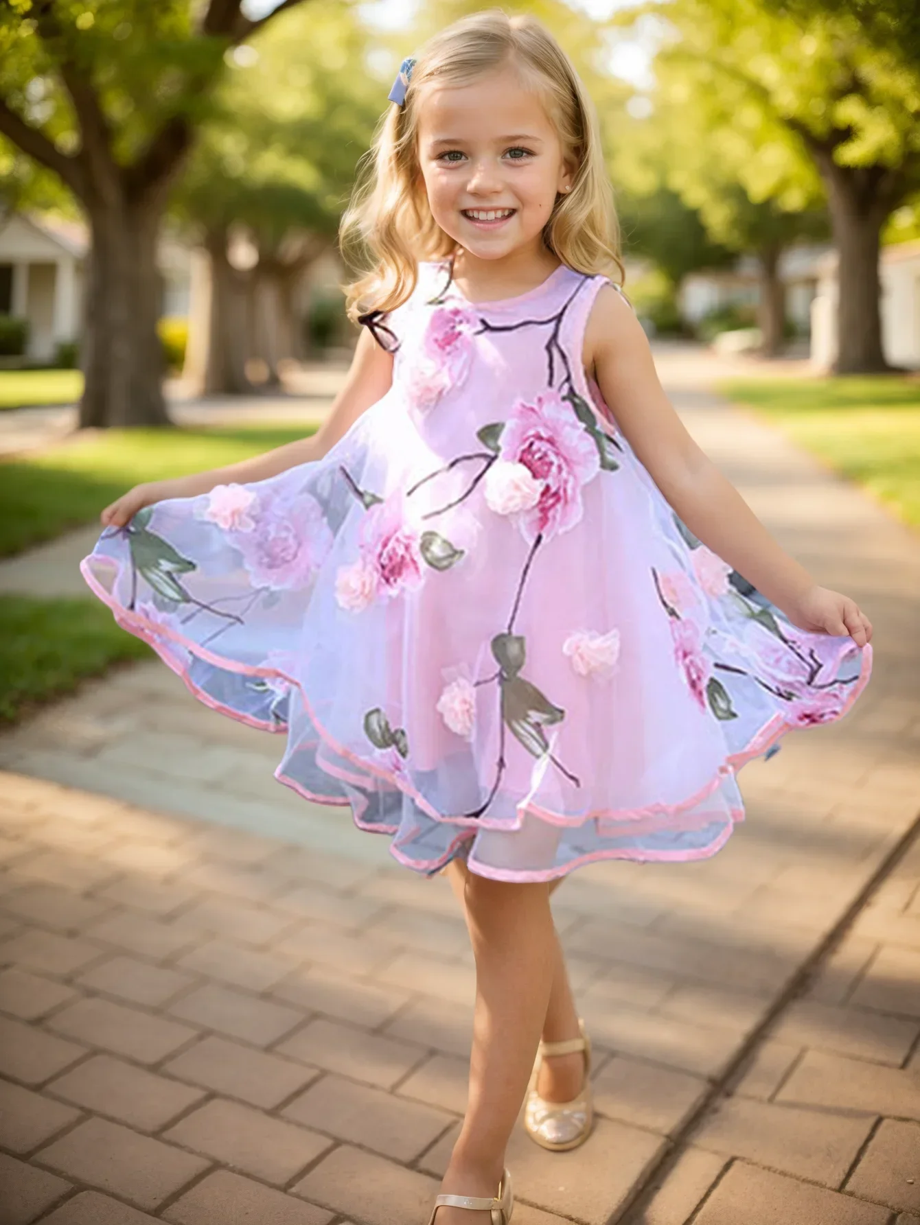 Bohemian Summer Girls Flower Dress Kids Girl Beach Dresses Chiffon Kids Dresses Floral Teenager Girls Clothes 6 8 10 12 14 Year