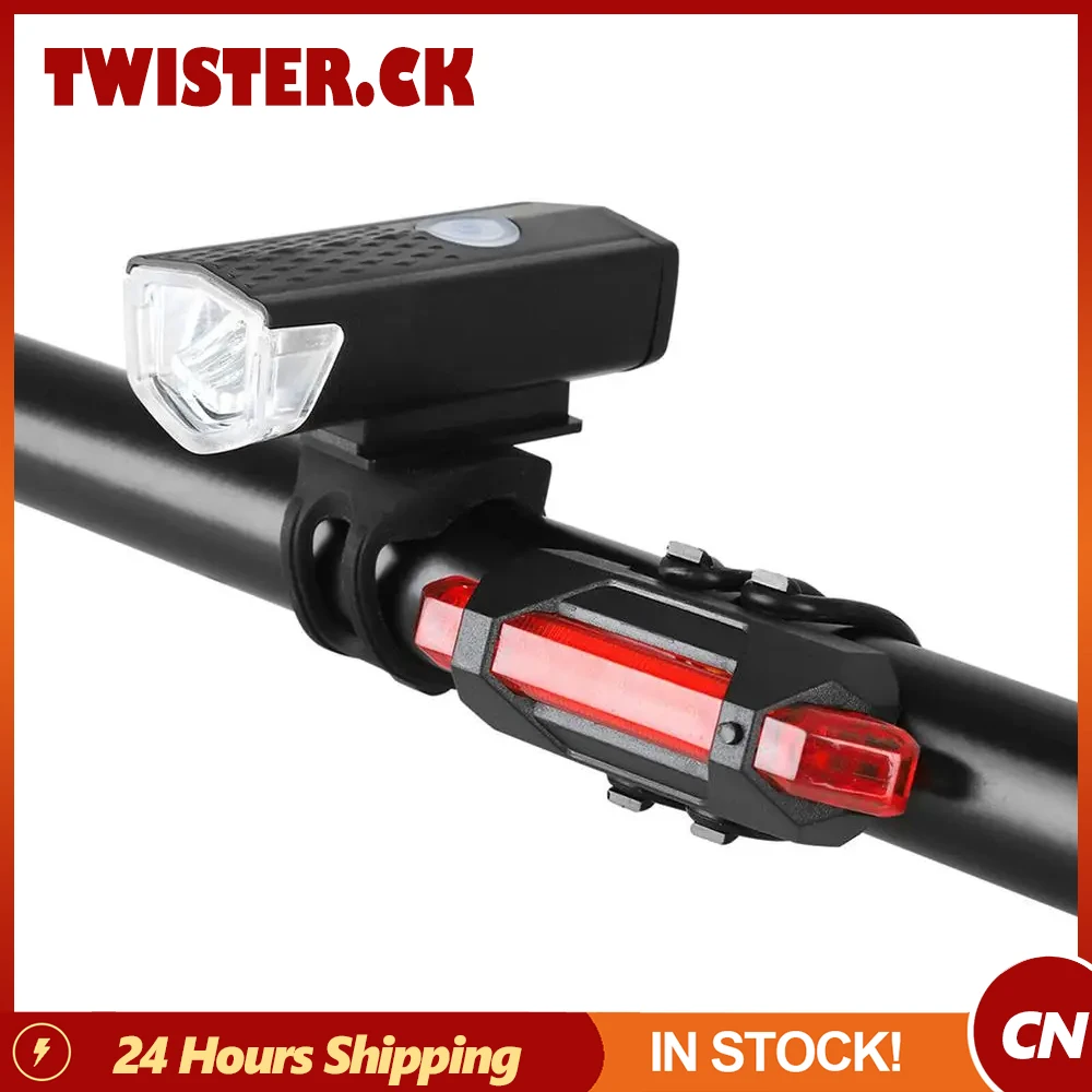 

Bike Bicycle Lights USB LED Rechargeable Set Mtb Road Bike Front Rear Headlights Lamp Cycling Accessories Drop Shipping
