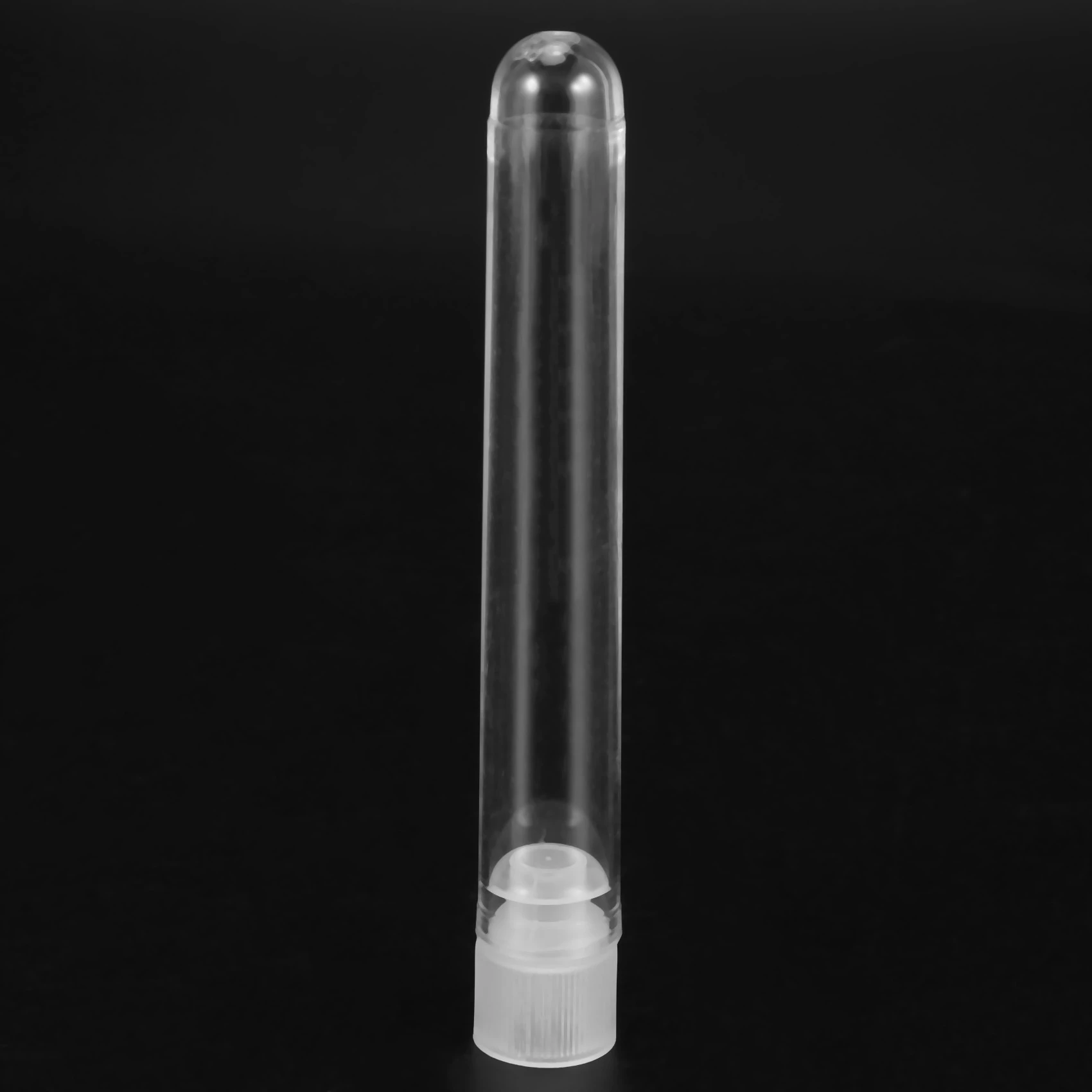Suitable 200Pcs Clear Plastic Test Tubes With White Screw Caps Sample Containers Bottles Push Caps 12X75mm