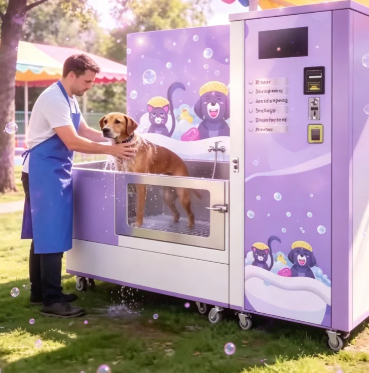 Customize Full-automatic Intelligent Pet Bath Machine Constant Temperature Quick Drying  Dog Cat Shower Washing Grooming Tool