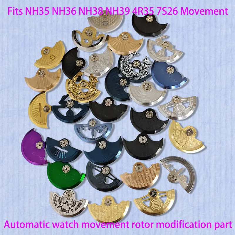 NH35 NH36 Watch Movement Automatic Pendulum Rotor Fits NH34 NH35 NH36 NH38 NH39 NH70 4R 7S 6R Movement Men Watch Replace Part