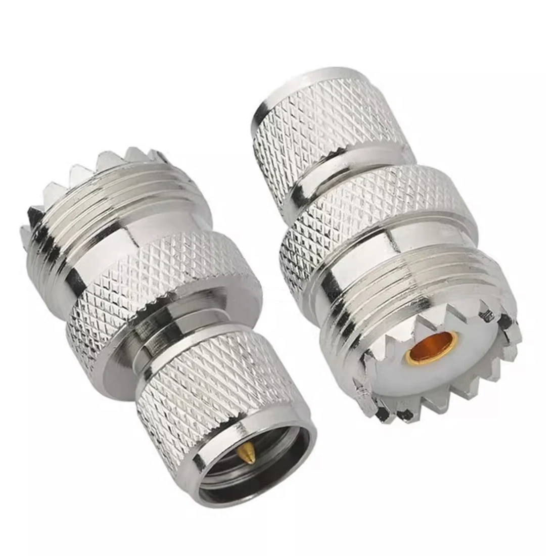 1pc New  MINI UHF Male Plug to UHF Female Jack  RF Coax Adapter Convertor Straight Nickelplated Wholesale
