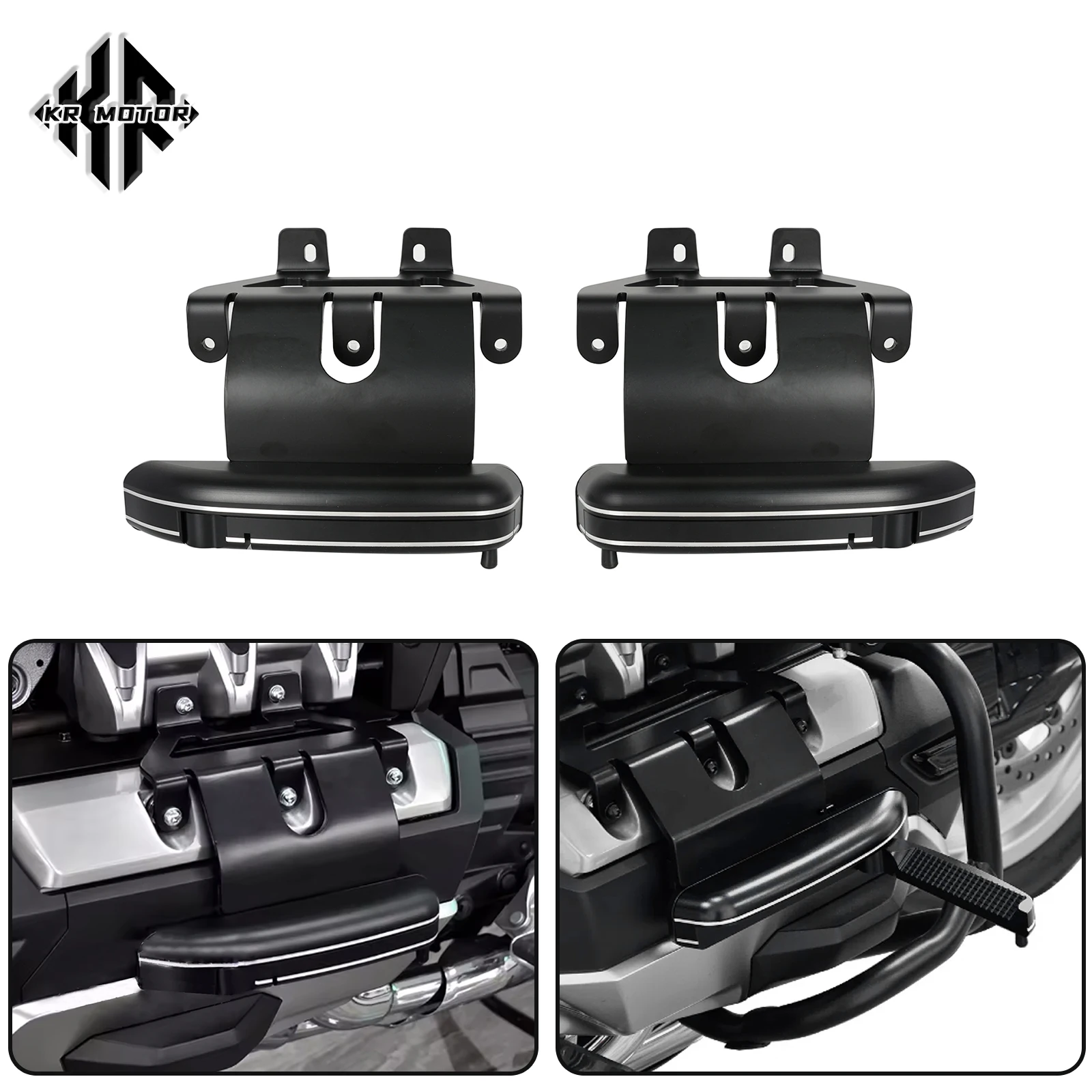Motorcycle Flip Foot Pedals Adjustable Highway Pegs Driver Foot Peg Fit For Honda Gold Wing GL1800 F6B Tour DCT Airbag 2018-2025