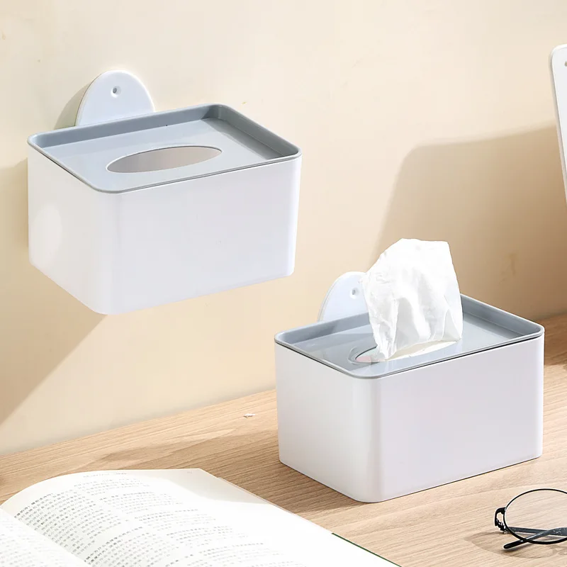 Multifunction Tissue Box Can Be Hung Toilet Paper Box Napkin Holder Case Simple Stylish Home Dormitory Tissue Paper Dispenser