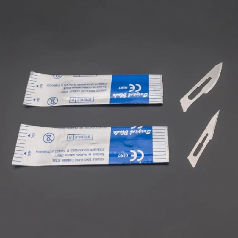 3×100Pcs/Box Surgical Scalpel Sterilized Blades Carbon Steel Sterile Scalpel Knife #10/11/12/15/18/20/21/22/23/24/25