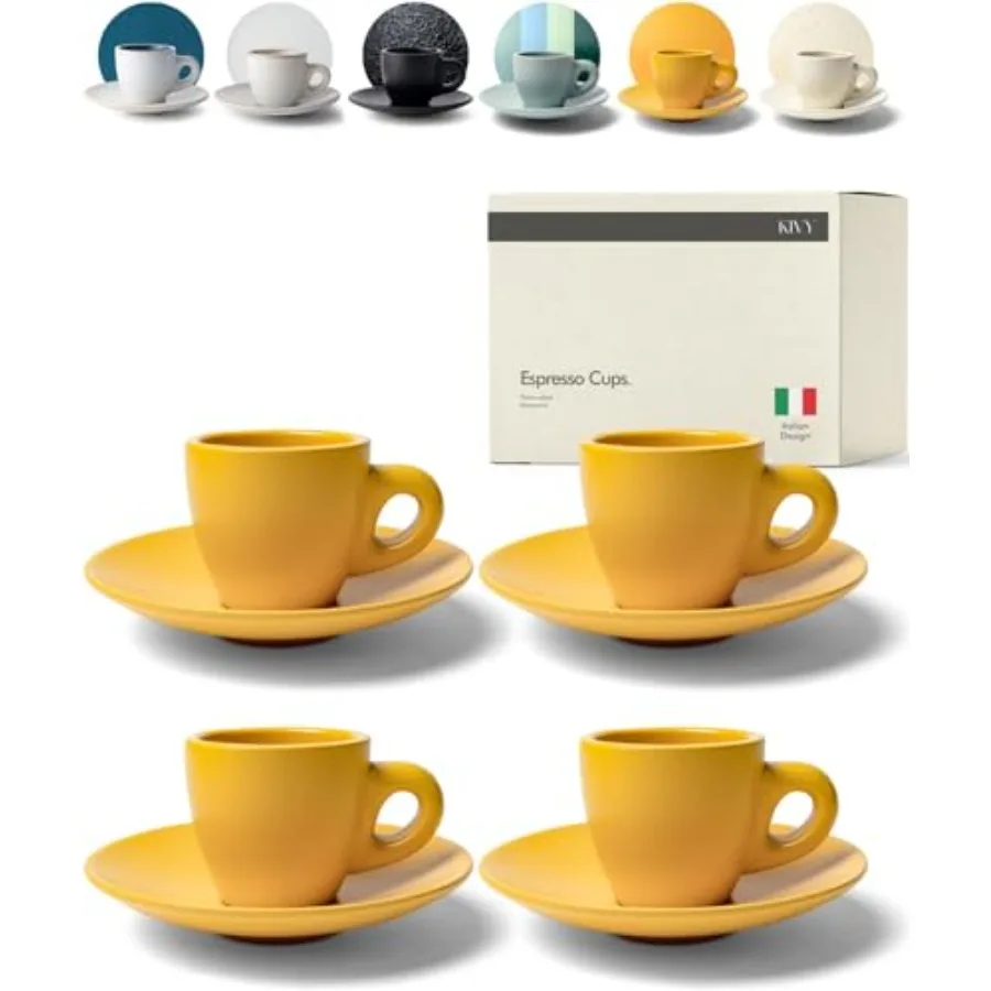 

Set of 4 - Stoneware - Italian Style - 3oz Each - Yellow