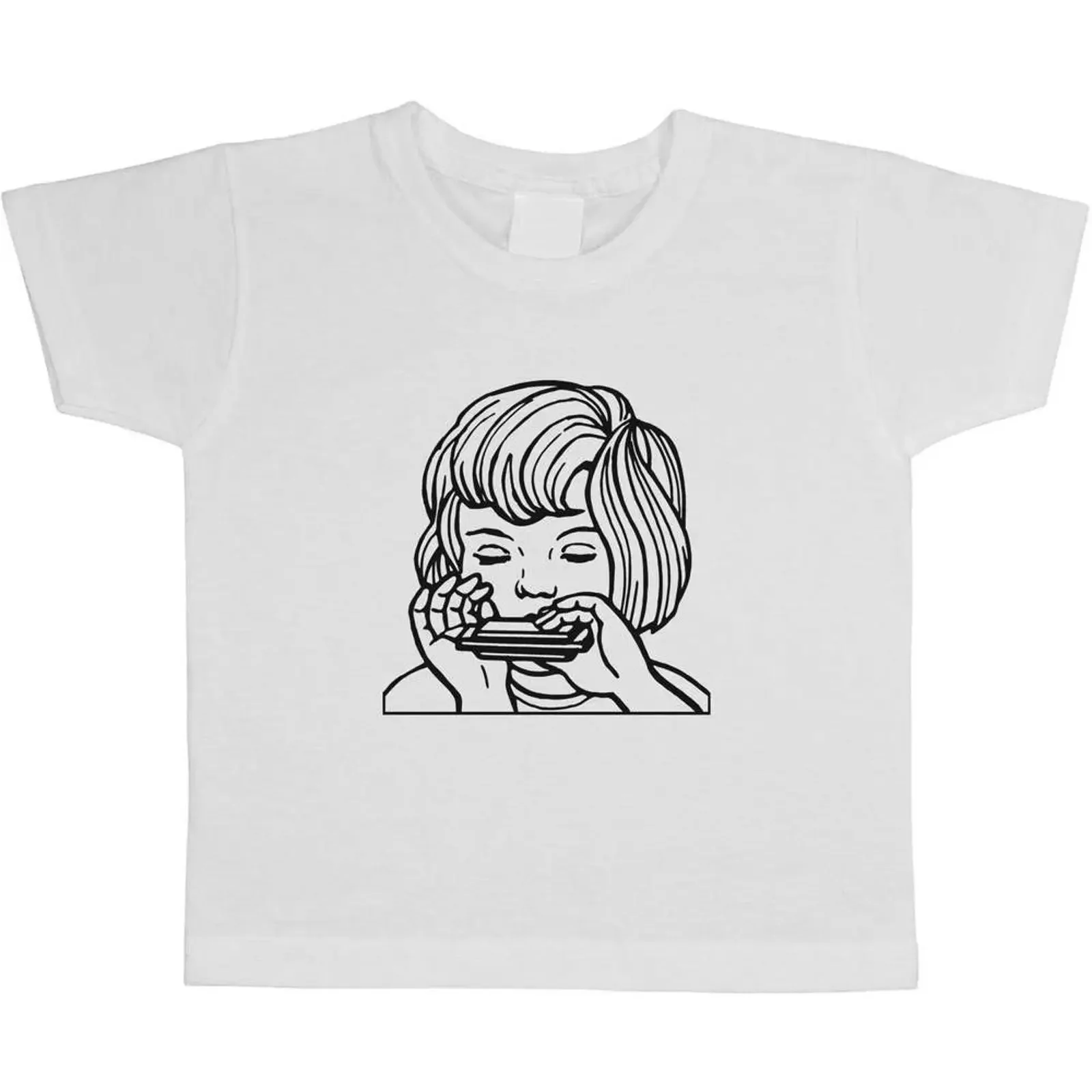 Kinder Kids Baumwoll T Shirt quot Harmonica Player TS050724 vintage Washed Comfortable Unisex Stylish Breathable Casual fashion