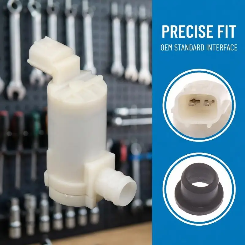 

12V Windshield Washer Pump Powerful Car Fluid Motor High Performance for Front Rear Wiper Efficient