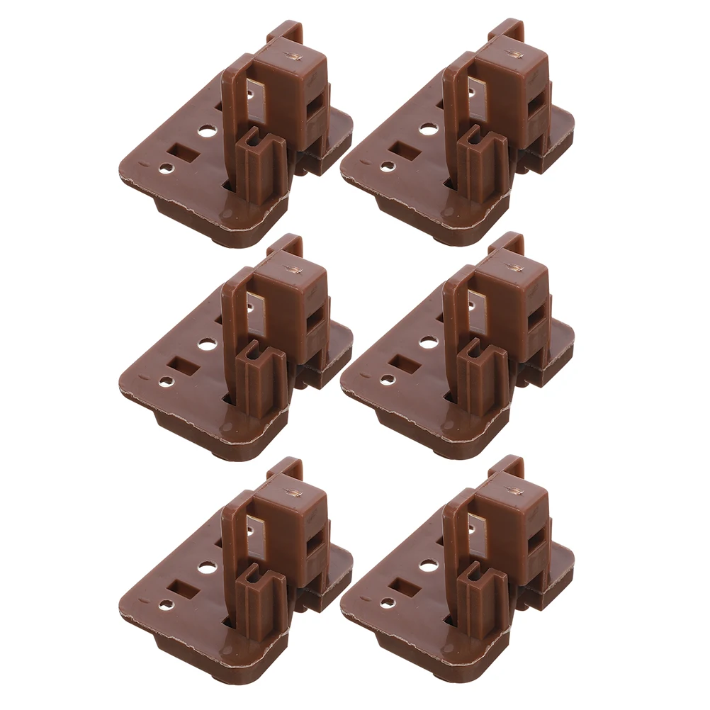 

6pcs Plastic Drawer Track Guide Bottom Mount Replacement Parts Easy Installation Smooth Operation For Dresser Cabinets Rv
