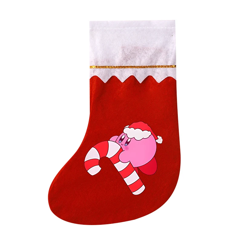 Kawaii نجوم كيربي عيد الميلاد تخزين الكرتون أنيمي ديكور المنزل الحلوى حقائب للهدايا السرير شجرة عيد الميلاد معلقة الجوارب هدايا عيد الميلاد