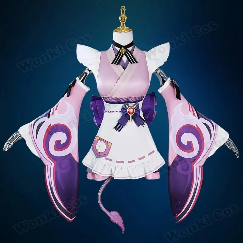 وصل حديثًا شعر مستعار أزياء Yumemiruki Mizuki التأثيرية للعبة تأثير المرأة كيمونو فستان المرأة ملابس لعب الأدوار #3