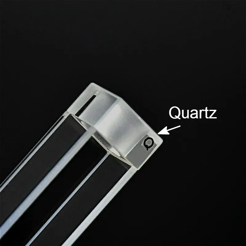 Quartz Cuvette Fluorescence Cell 10mm with PTFE Stopper Good Sealing Frit Sintering Technology Four-side Light enetrability 1/PK