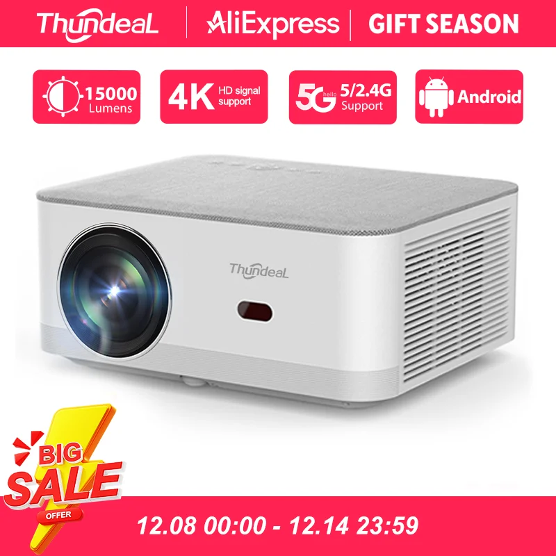ThundeaL TD92Pro Full HD 1080P 2K 4K Projector TD92 Pro WIFI Android Beam Projector Home Theater Game Movie Video Player Beamer