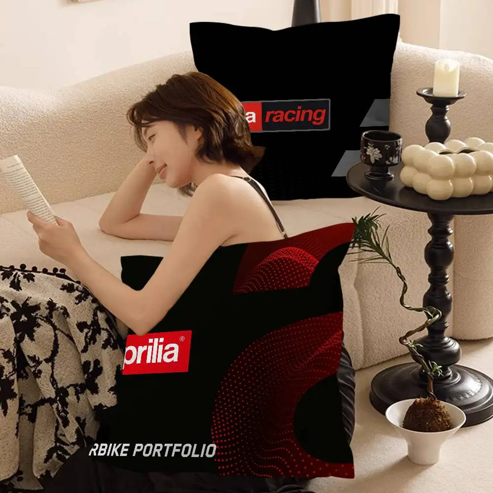 A-ApriliaS logo Cushion Cover Car Throw Pillow Case For Sofa Car Christmas Gift 40x40cm 45x45cm