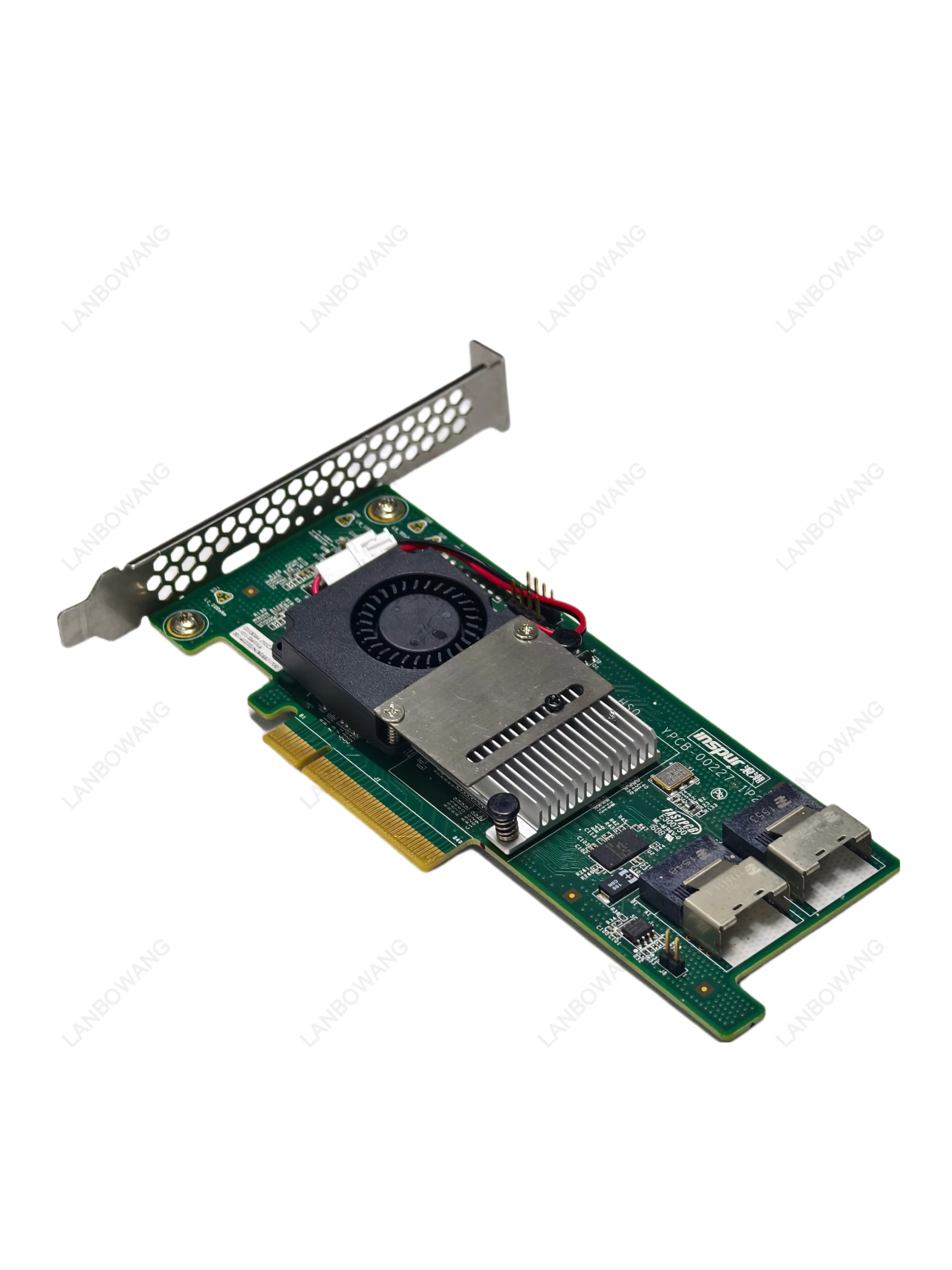 For Inspur SAS2308 8i HBA Card IT Mode New Firmware SFF-8087 SAS 9217-8i Storage Controller with Cooling Fan