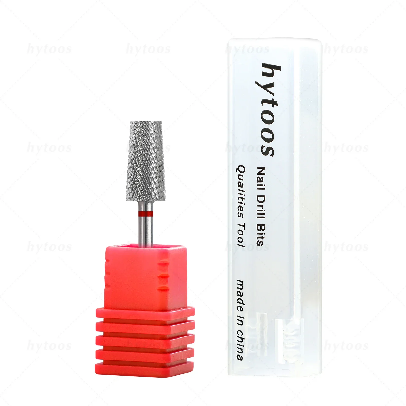 Hytoos 6,6mm Flat Top Tapered Nagel bohrer 2-Wege-Wolframcarbid-Nagelbohrer Elektro-Maniküre-Bohrer Zubehör Gel entfernen – Detail 6
