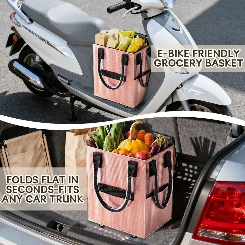 

Grocery Shopping Tote Portable Large Capacity Wheel Bag For Market Travel, Duffle Bag For Travel With Wheels, Bag With Wheels,