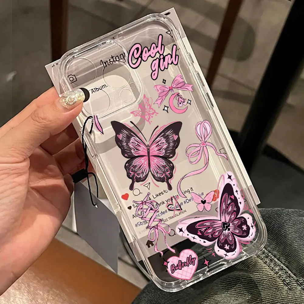 Phone Case For Samsung Galaxy S26 S24 Ultra Plus Note 20 S25 S22 S21 S23 Ultra FE A16 A56 A55 A53 A36 A35 A26 Transparent Cover